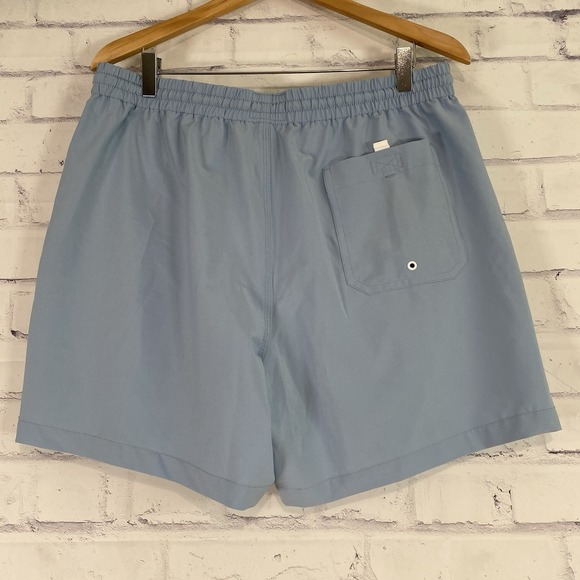 Todd Snyder Swim Trunks Men's Size Large Elastic Waist 5" Inseam Beach Blue NWT - Picture 2 of 9
